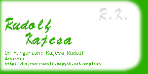 rudolf kajcsa business card